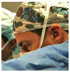 Dr. Marin During Surgery